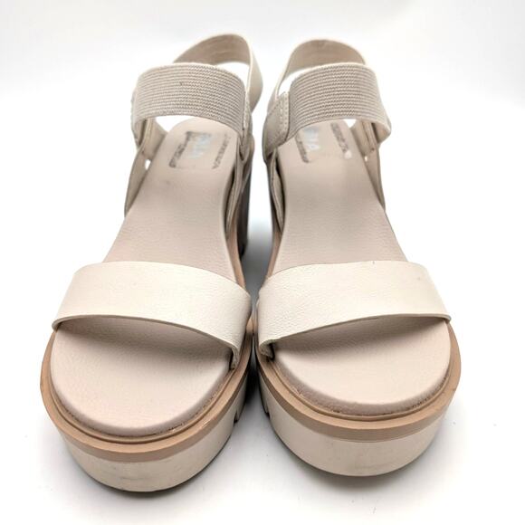 MIA Ciji Wedge Platform Slingback Sandal Open Toe Women's Ivory Size US9.5M EU40 - Picture 12 of 12